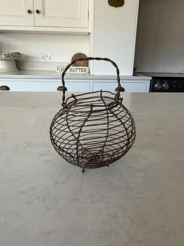 Early 20thC Wire Work Garlic Basket