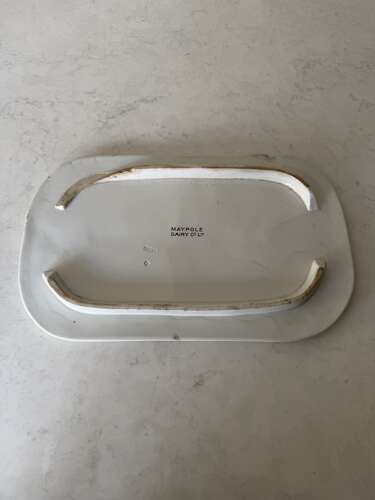 Late Victorian Edwardian White Ironstone Grocers Display Stand - Maypole Dairy Co Ltd