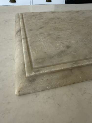 Victorian Solid Heavy Marble Rectangle - Shaped Edge - Perfect Pastry Board