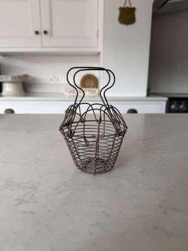 Early 20thC Wire Work Garlic Basket
