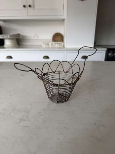 Early 20thC Wire Work Garlic Basket