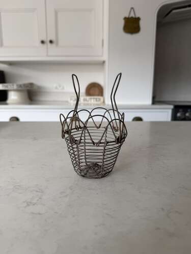 Early 20thC Wire Work Garlic Basket