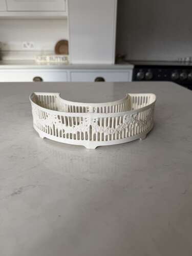 Late Victorian Creamware Piece - Floral Swags