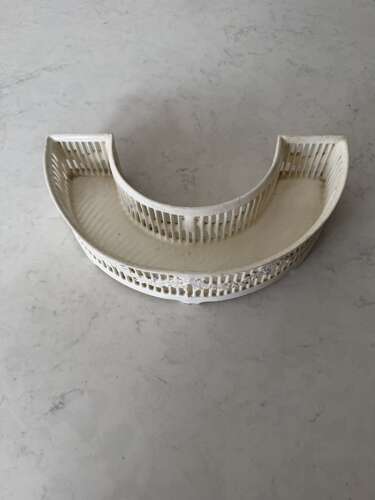 Late Victorian Creamware Piece - Floral Swags