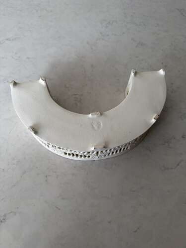 Late Victorian Creamware Piece - Floral Swags