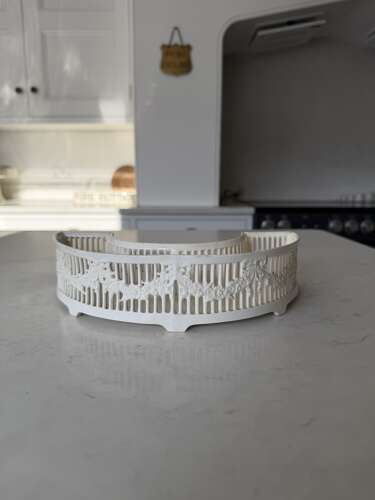 Late Victorian Creamware Piece - Floral Swags