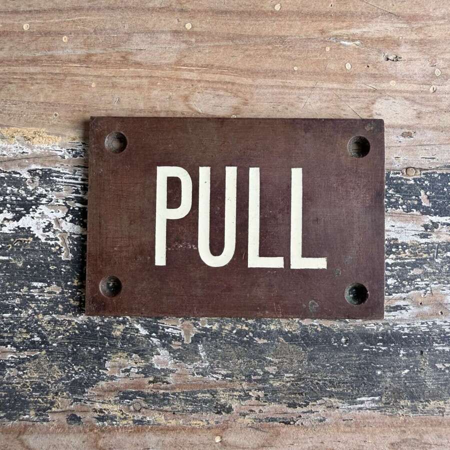 Small Early 20thC Copper Sign - PULL