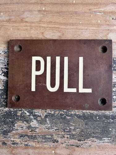 Small Early 20thC Copper Sign - PULL