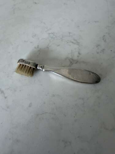 Hallmarked Silver Dated 1902 Gentleman’s Moustache Brush. Levi & Salaman