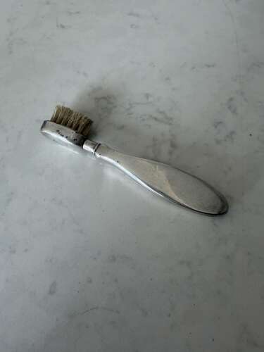 Hallmarked Silver Dated 1902 Gentleman’s Moustache Brush. Levi & Salaman