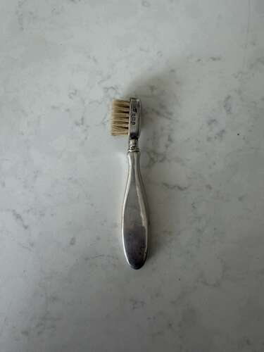 Hallmarked Silver Dated 1902 Gentleman’s Moustache Brush. Levi & Salaman
