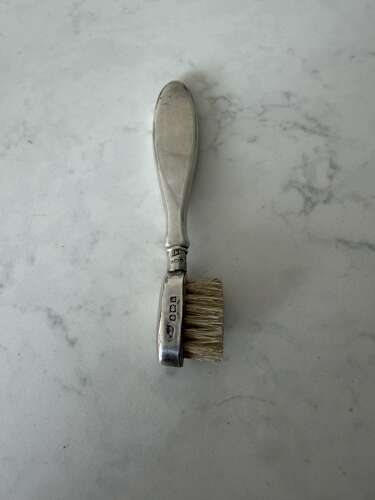 Hallmarked Silver Dated 1902 Gentleman’s Moustache Brush. Levi & Salaman