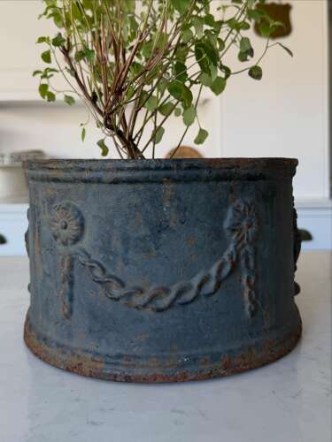 Georgian Cast Iron Jardiniere - Wonderful Original Paint - Very Heavy