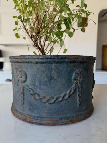 Georgian Cast Iron Jardiniere - Wonderful Original Paint - Very Heavy