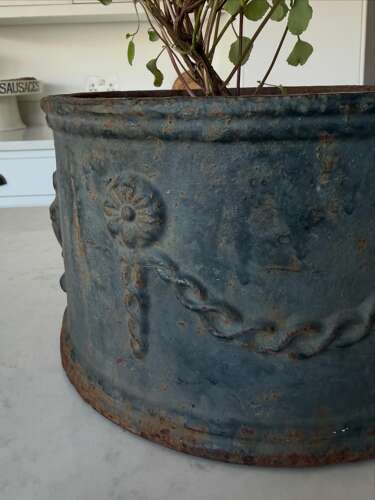 Georgian Cast Iron Jardiniere - Wonderful Original Paint - Very Heavy