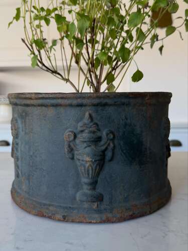 Georgian Cast Iron Jardiniere - Wonderful Original Paint - Very Heavy