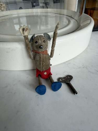Rare 1930s Schuco Tumbling Mouse. Working With Key.
