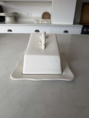 Mid Century Masons Ironstone Double Sided Cheese Dish