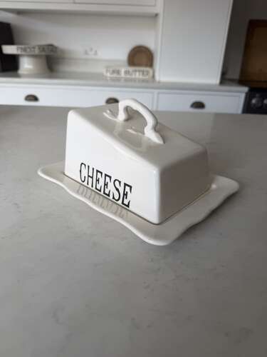Mid Century Masons Ironstone Double Sided Cheese Dish