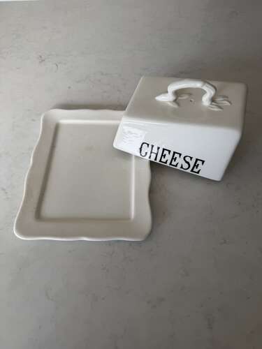 Mid Century Masons Ironstone Double Sided Cheese Dish