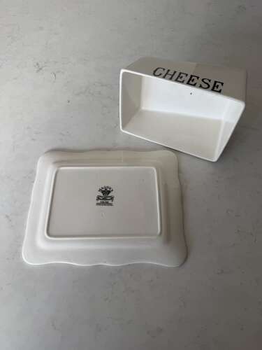 Mid Century Masons Ironstone Double Sided Cheese Dish