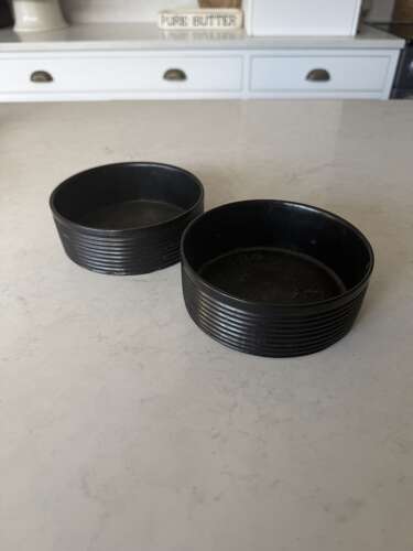Georgian Matched Pair of Black Papier Mache Bottle Coasters