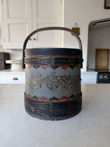 Victorian Coopered Pine Flour Barrel - Exceptional Original Paint
