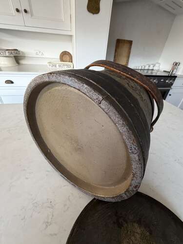 Victorian Coopered Pine Flour Barrel - Exceptional Original Paint