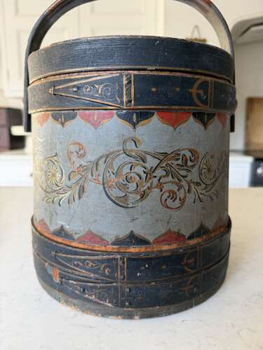 Victorian Coopered Pine Flour Barrel - Exceptional Original Paint