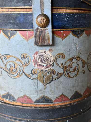 Victorian Coopered Pine Flour Barrel - Exceptional Original Paint
