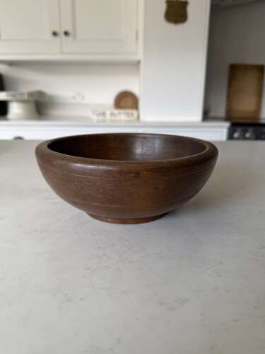 Superb Small Victorian Treen Bowl - Perfect Lemons - Keys - Change