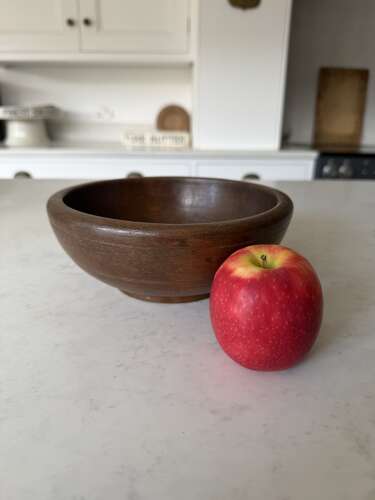 Superb Small Victorian Treen Bowl - Perfect Lemons - Keys - Change