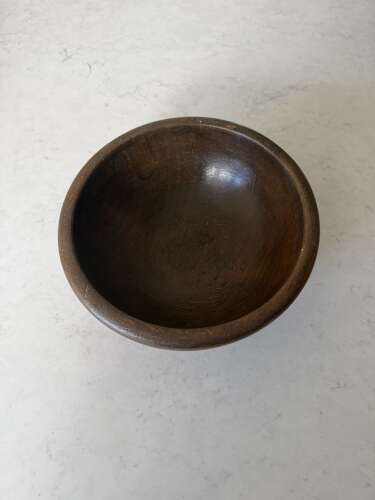 Superb Small Victorian Treen Bowl - Perfect Lemons - Keys - Change
