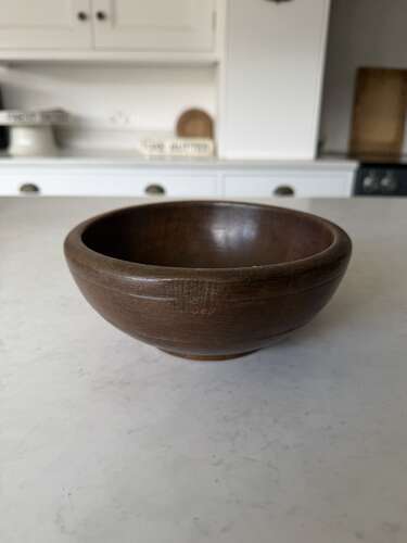 Superb Small Victorian Treen Bowl - Perfect Lemons - Keys - Change