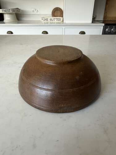 Superb Small Victorian Treen Bowl - Perfect Lemons - Keys - Change