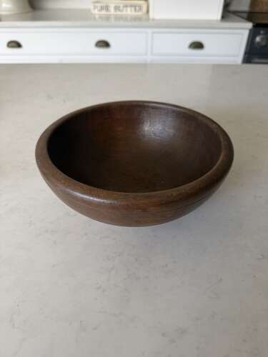 Superb Small Victorian Treen Bowl - Perfect Lemons - Keys - Change