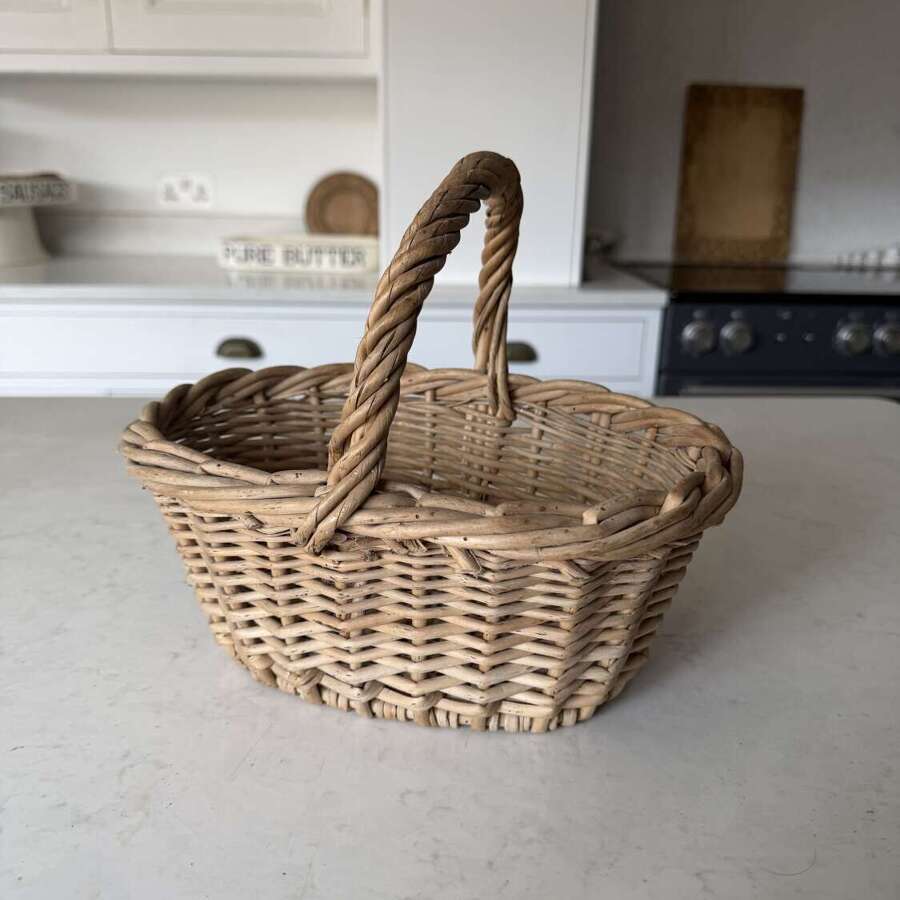 Late Victorian Edwardian Childs or Berry Basket